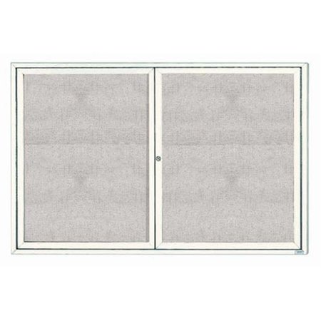 AARCO Aarco Products ODCC4872RIW Outdoor Illuminated Enclosed Bulletin Board - White ODCC4872RIW